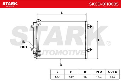 кондензатор, климатизация STARK SKCD-0110085