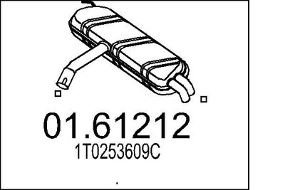Глушитель выхлопных газов конечный MTS 01.61212 для VW TOURAN