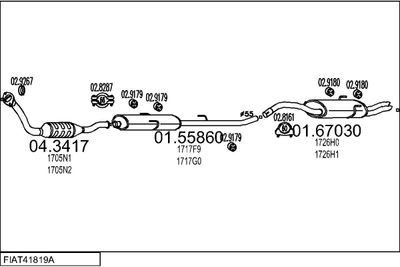 SISTEM DE ESAPAMENT MTS FIAT41819A005737