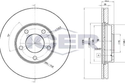 спирачен диск ICER 78BD3272-2