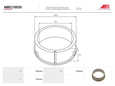 Beskyttelseshette, dynamo AS-PL ABEC1003S