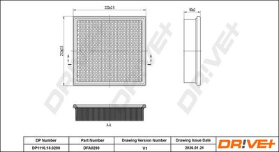 LUFTFILTER DR!VE+ DP1110100290 7