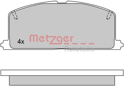 Комплект тормозных колодок, дисковый тормоз METZGER 1170327 для TOYOTA PASEO