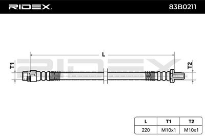 спирачен маркуч RIDEX 83B0211