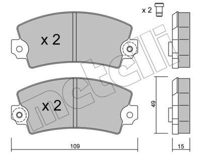 Комплект тормозных колодок, дисковый тормоз METELLI 22-0005-0 для RENAULT 16