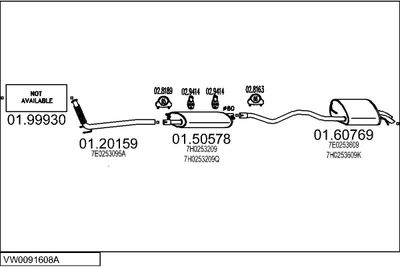 SISTEM DE ESAPAMENT MTS VW0091608A001661