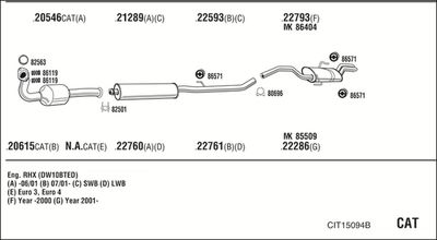Układ wydechowy WALKER CIT15094B