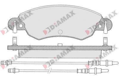 Комплект тормозных колодок, дисковый тормоз DIAMAX N09224 для CITROËN C5