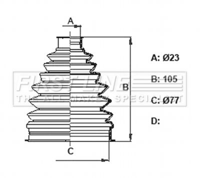 Bellow, drive shaft FIRST LINE FCB6168