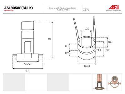 Klzný krúžok, generátor AS-PL ASL9058S(BULK)