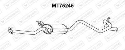 Глушитель выхлопных газов конечный VENEPORTE MT75245 для MITSUBISHI L300
