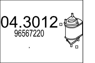 Катализатор MTS 04.3012 для DAEWOO MATIZ