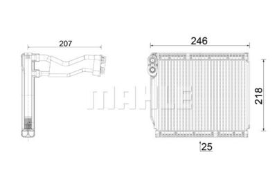 Испаритель, кондиционер MAHLE AE 161 000P для HYUNDAI ix20