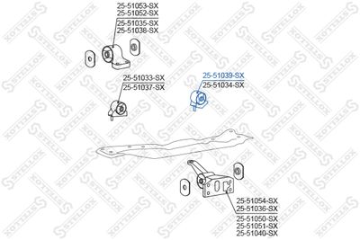 Подвеска, двигатель STELLOX 25-51039-SX для HYUNDAI LANTRA