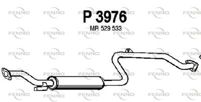 Средний глушитель выхлопных газов FENNO P3976 для MITSUBISHI SPACE