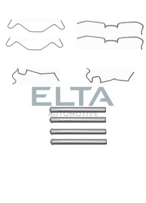 Комплектующие, колодки дискового тормоза ELTA AUTOMOTIVE EA8662 для DAIHATSU CUORE
