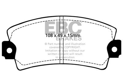 Комплект тормозных колодок, дисковый тормоз EBC Brakes DP317 для DACIA 1300