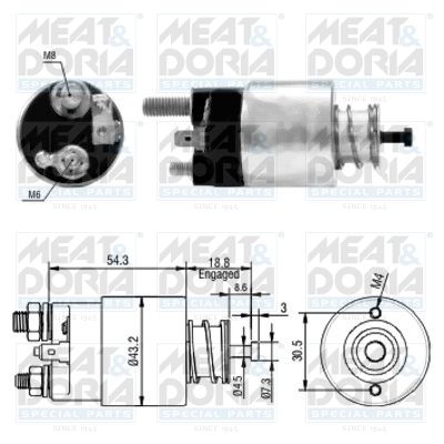 Solenoid, startmotor MEAT & DORIA 46135