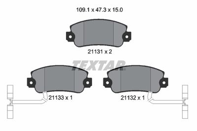 Комплект тормозных колодок, дисковый тормоз TEXTAR 2113103 для ALFA ROMEO 33