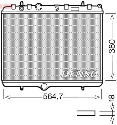 Chladič, chlazení motoru DENSO DRM21055