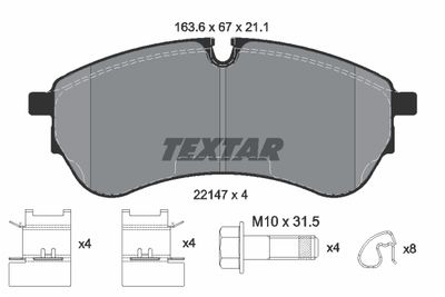 Комплект тормозных колодок, дисковый тормоз TEXTAR 2214701 для MAN TGE