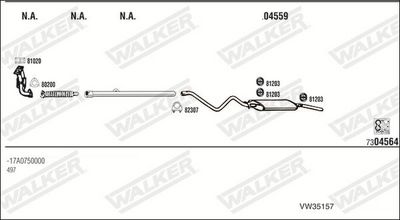 Изпускателна система WALKER VW35157
