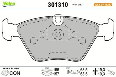 BREMSBELAGSATZ SCHEIBENBREMSE