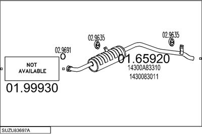 SISTEM DE ESAPAMENT MTS SUZU83697A129813