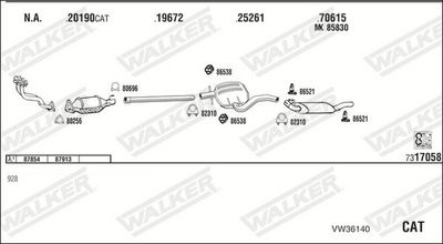 SISTEM DE ESAPAMENT WALKER VW36140