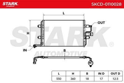 кондензатор, климатизация STARK SKCD-0110028