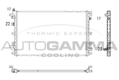 AUTOGAMMA 107284 Радиатор охлаждения двигателя  для OPEL AMPERA (Опель Ампера)