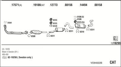 SISTEM DE ESAPAMENT WALKER VO94022B