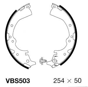 MOTAQUIP VBS503 Ремкомплект барабанных колодок  для TOYOTA PREVIA (Тойота Превиа)