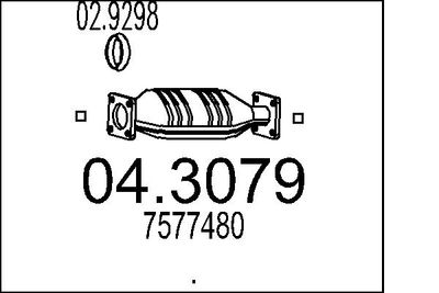 Катализатор MTS 04.3079 для FIAT FIORINO
