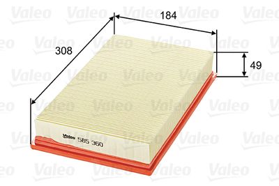 Filtr powietrza VALEO 585360 produkt