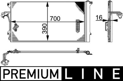 MAHLE Condensor, airconditioning BEHR *** PREMIUM LINE *** (AC 659 000P)