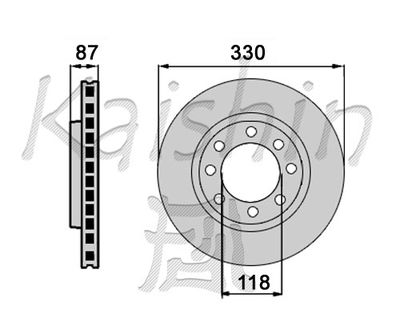 KAISHIN CBR370 Гальмівні диски для HUMMER (Хаммер)