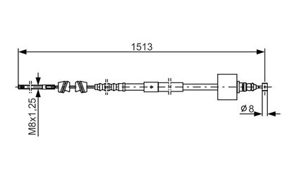 CABLU FRANA DE PARCARE BOSCH 1987482161