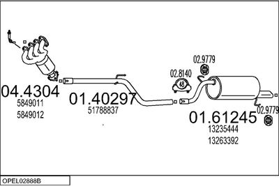 SISTEM DE ESAPAMENT MTS OPEL02888B118688