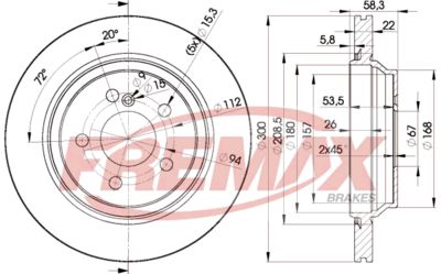 FREMAX BD-3053 Тормозные диски  для MERCEDES-BENZ S-CLASS (W220) S 430 4-matic (220.083, 220.183)