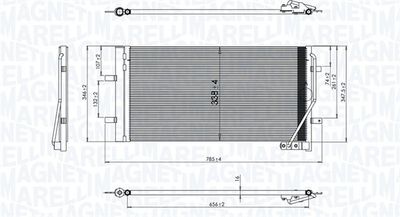 MAGNETI MARELLI 350203842000 Радиатор кондиционера  для AUDI Q3 (Ауди Q3)