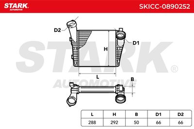 интеркулер (охладител за въздуха на турбината) STARK SKICC-0890252