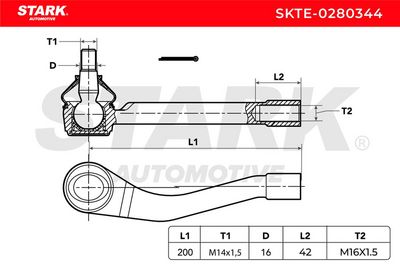 накрайник на напречна кормилна щанга STARK SKTE-0280344