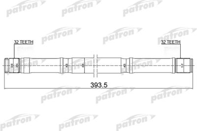 PATRON SR20LH Полуось в сборе  для NISSAN PRIMERA Hatchback (P11) 2.0 16V