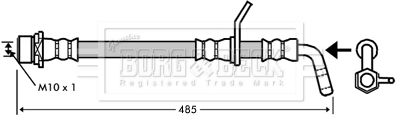 Brake Hose Borg & Beck BBH7349