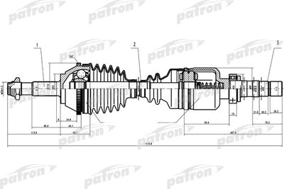 PATRON PDS0087 Сальник полуоси  для FIAT DUCATO (Фиат Дукато)