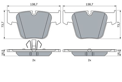 Brake Pad Set, disc brake 0 986 424 624