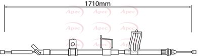 Cable Pull, parking brake APEC CAB1318