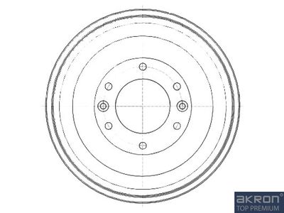 Тормозной барабан AKRON-MALÒ 1120099 для HYUNDAI H-1