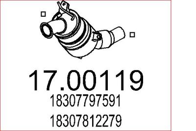 FILTRU FUNINGINE/PARTICULE SIST.DE ESAPAMENT MTS 1700119